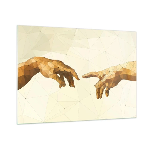 Glastavla - Bild på glas - Gudomlig geometri - 100x70 cm