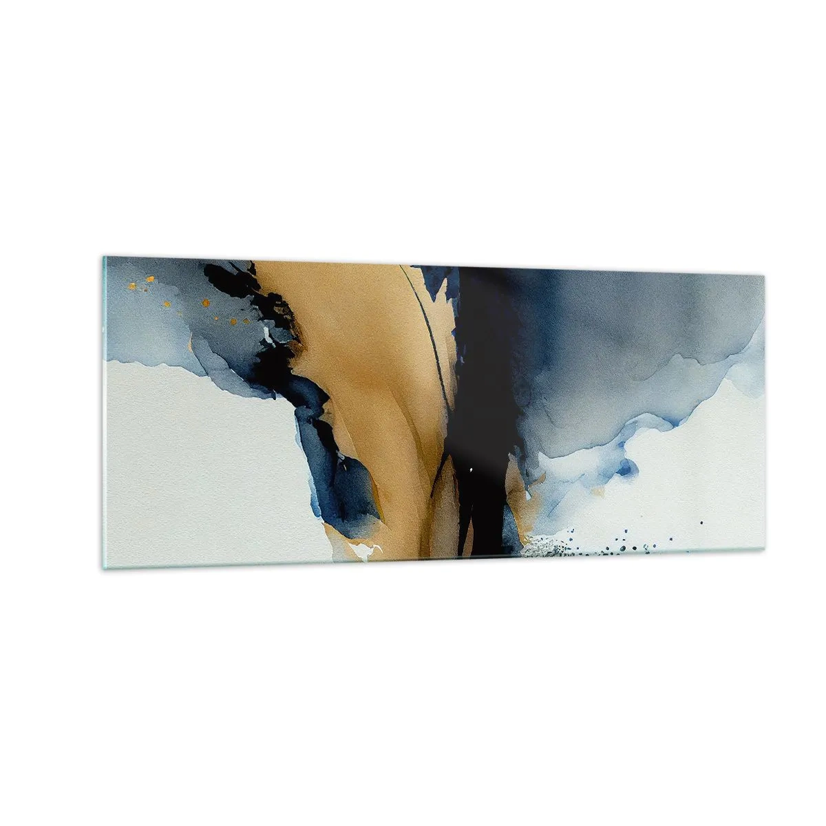 Glastavla - Bild på glas - Bakom ridån - 100x40 cm