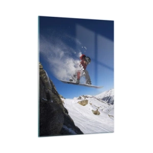 Glastavla - Bild på glas - Så blev du en del av vyn - 50x70 cm