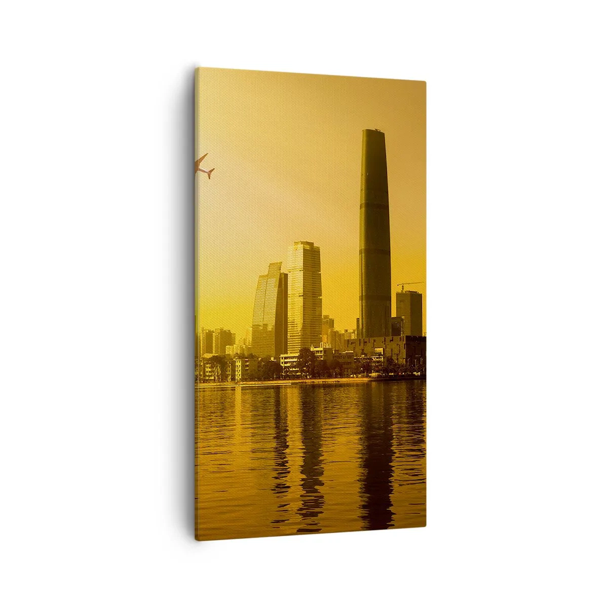 Canvastavla - Bild på duk - Gyllene staden - 55x100 cm