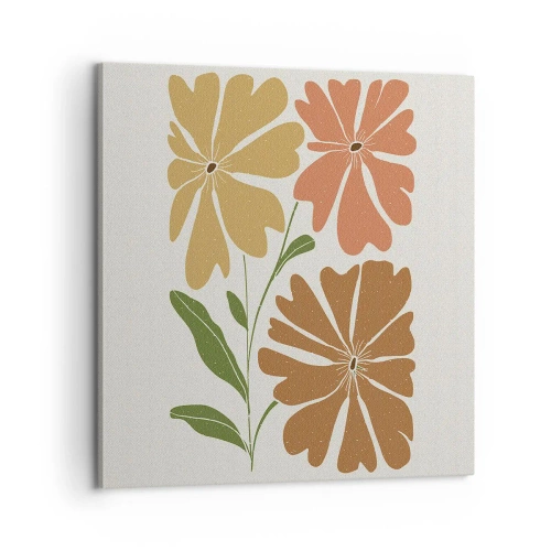 Canvastavla - Bild på duk - Natur och geometri - 60x60 cm