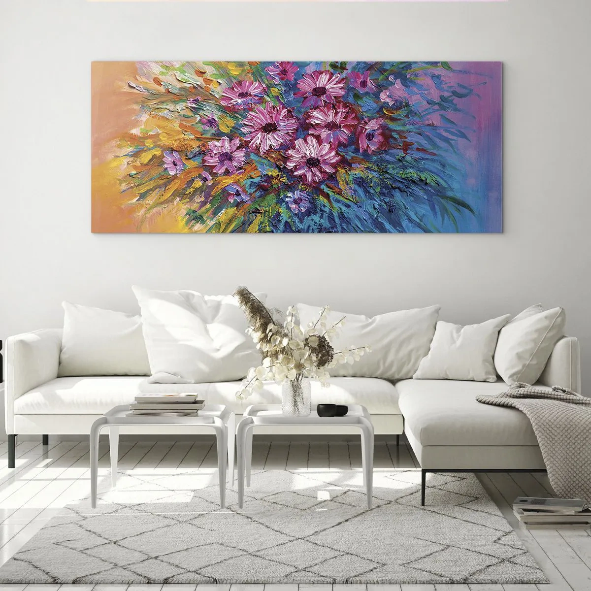 Glastavla - Bild på glas - Livets energi - 100x40 cm