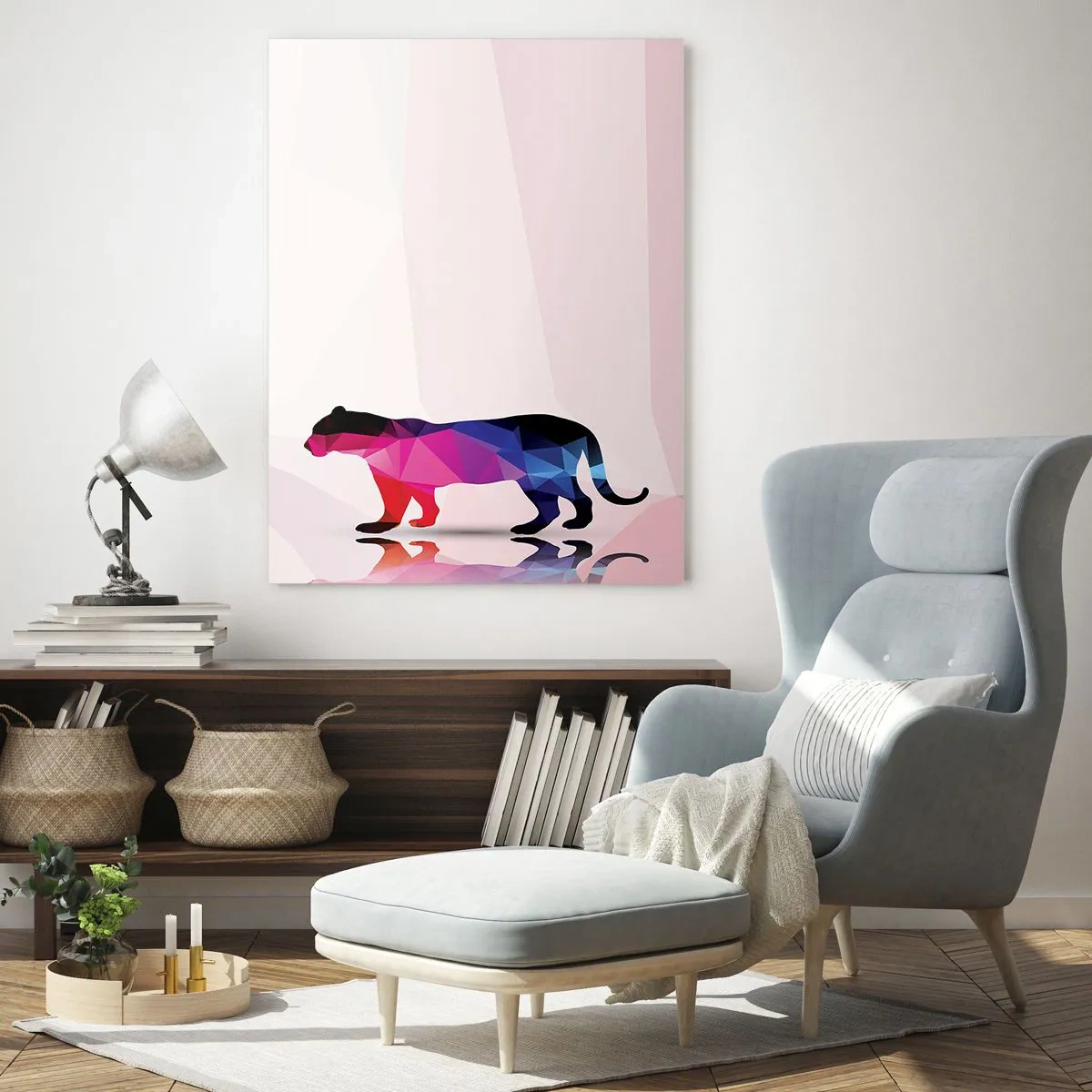 Glastavla - Bild på glas - Diamantpanter - 50x70 cm