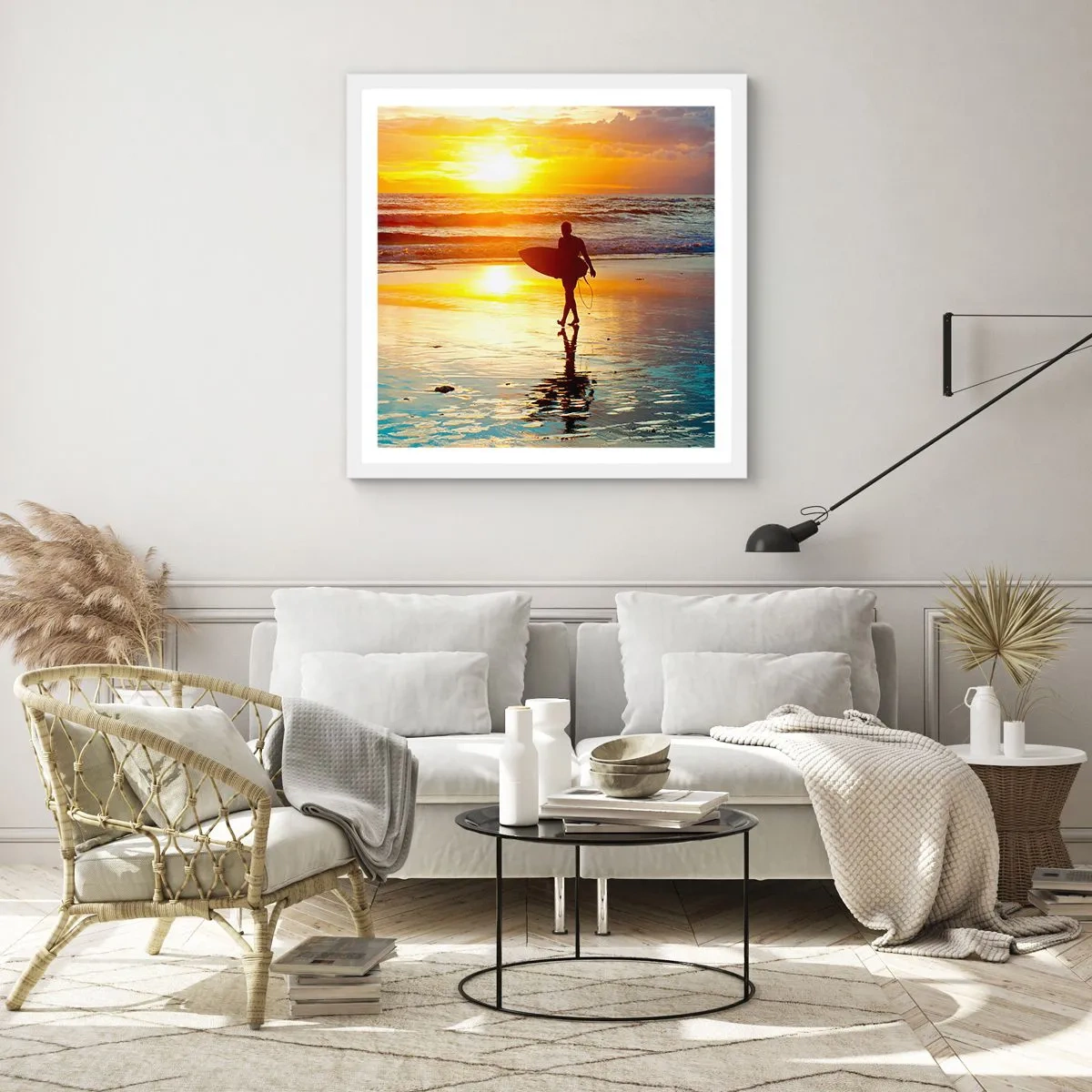 Affisch i vit ram - Kämpes återkomst - 30x30 cm