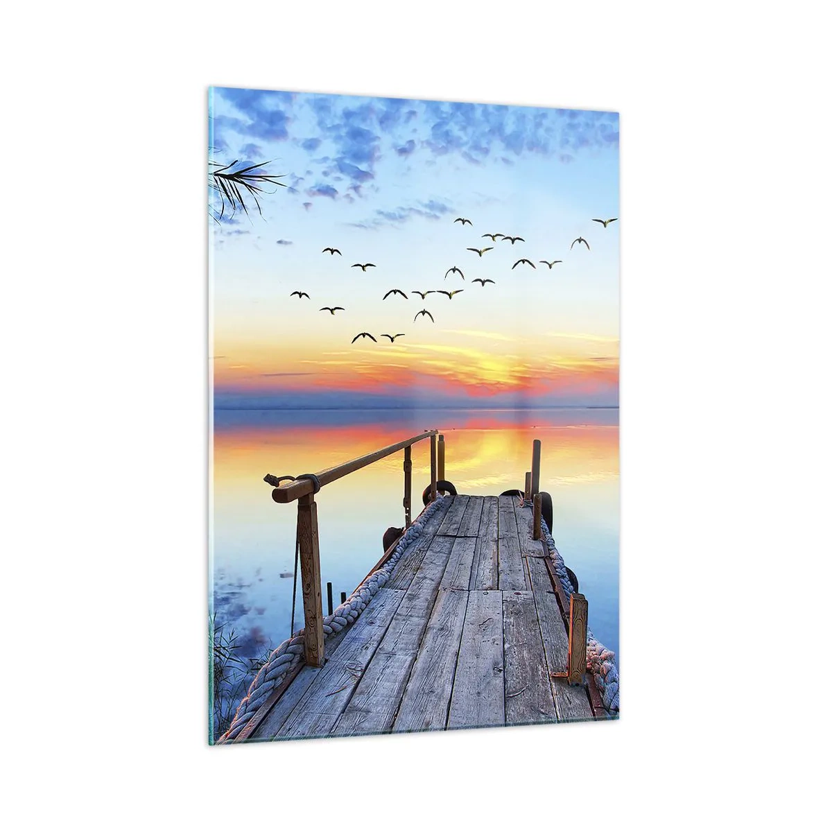 Glastavla - Bild på glas - Dags att vända hem... - 50x70 cm