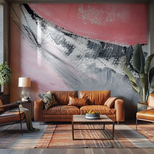 Fototapet Premium Sand - Anpassad komposition - Abstraktion, Bit, Pastell färger - 450x315 cm