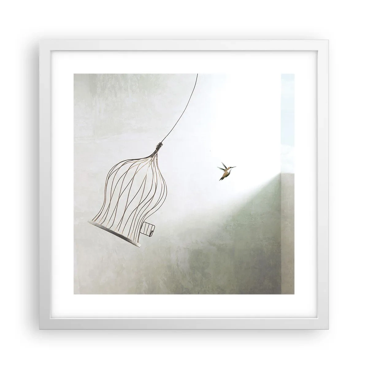 Affisch i vit ram - I sitt esse - 40x40 cm