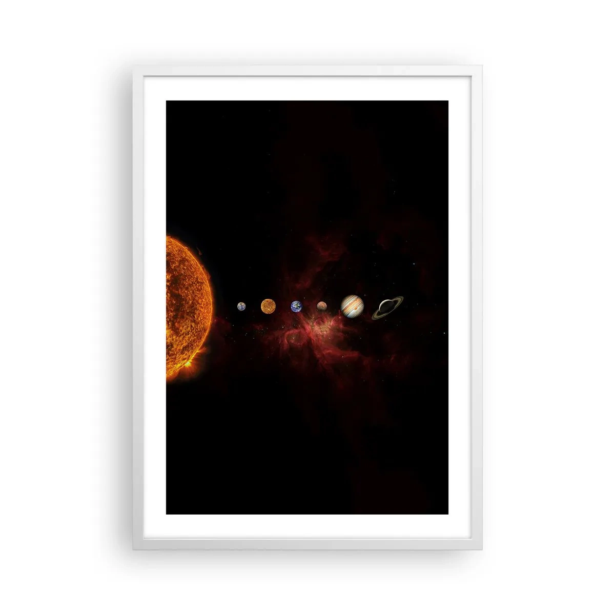 Affisch i vit ram - Vårt grannskap - 50x70 cm