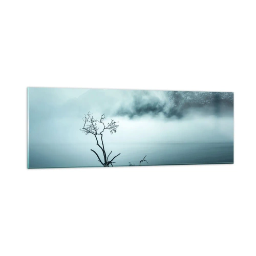Glastavla - Bild på glas - Ut ur vatten och dimma - 90x30 cm