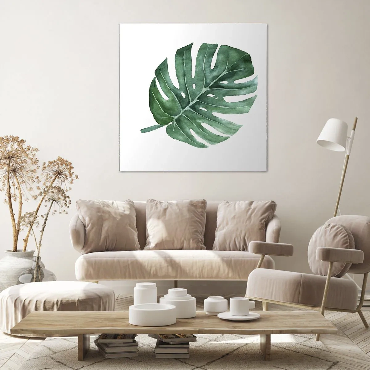 Canvastavla - Bild på duk - Grönt koncept - 60x60 cm