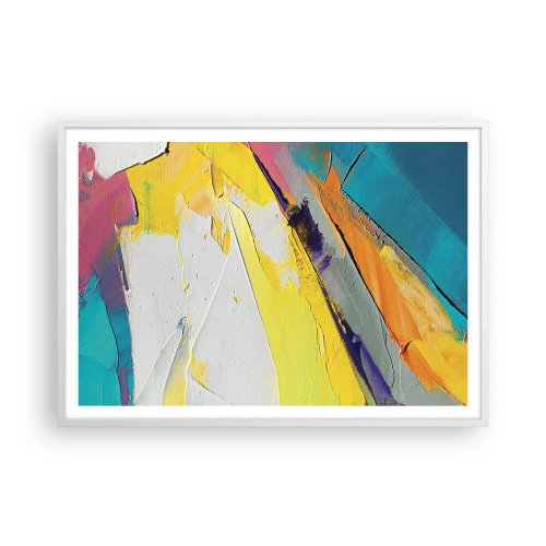 Affisch i vit ram - Världens anatomi - 100x70 cm