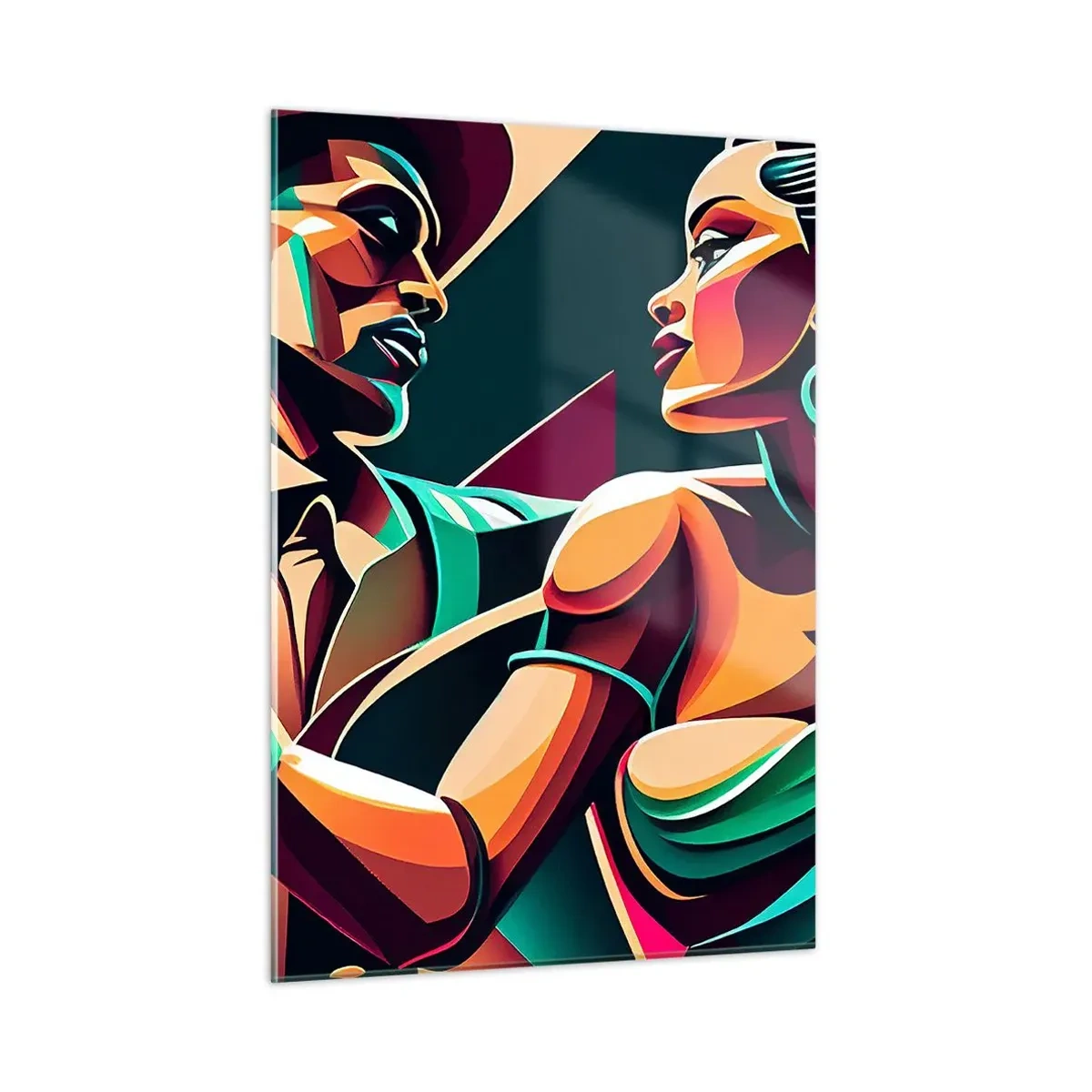 Glastavla - Bild på glas - I hjärtats rytm - 50x70 cm