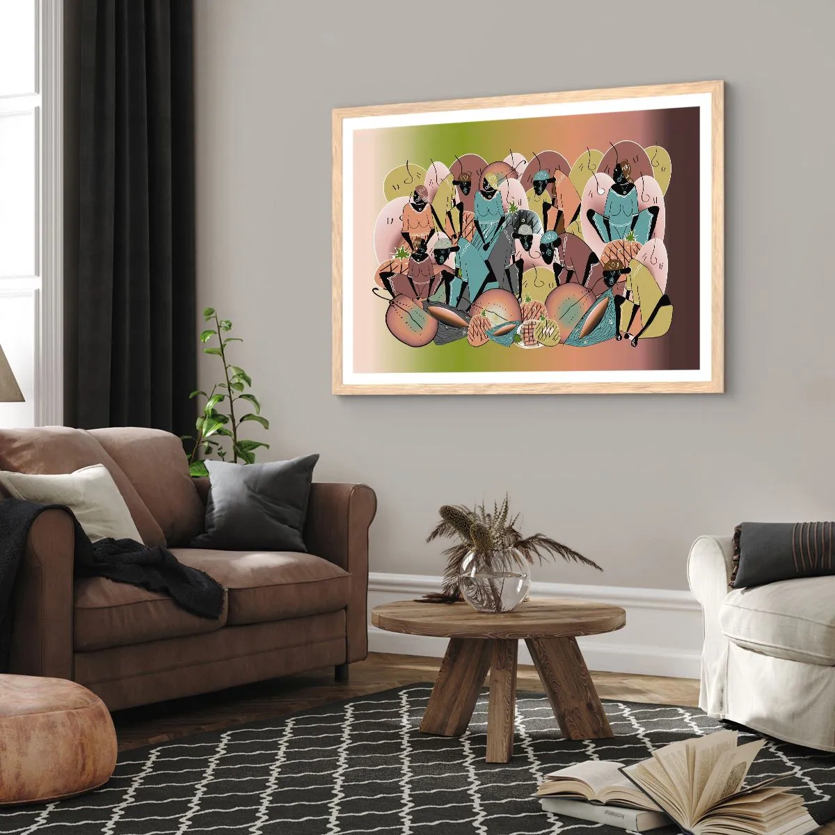 Affisch i ram av ljusek - Högtiden kommer - 91x61 cm