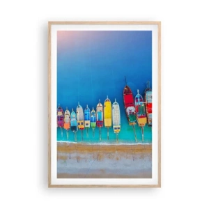 Affisch i ram av ljusek - Ur fågelperspektivet - 61x91 cm