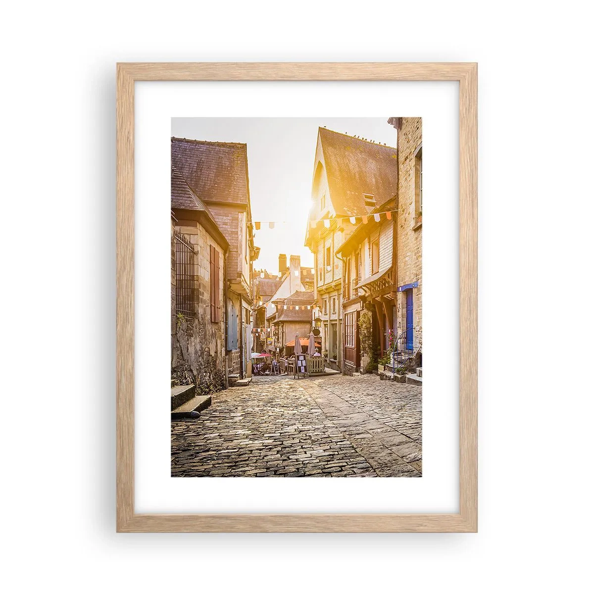 Affisch i ram av ljusek - Stadens vita ande - 30x40 cm