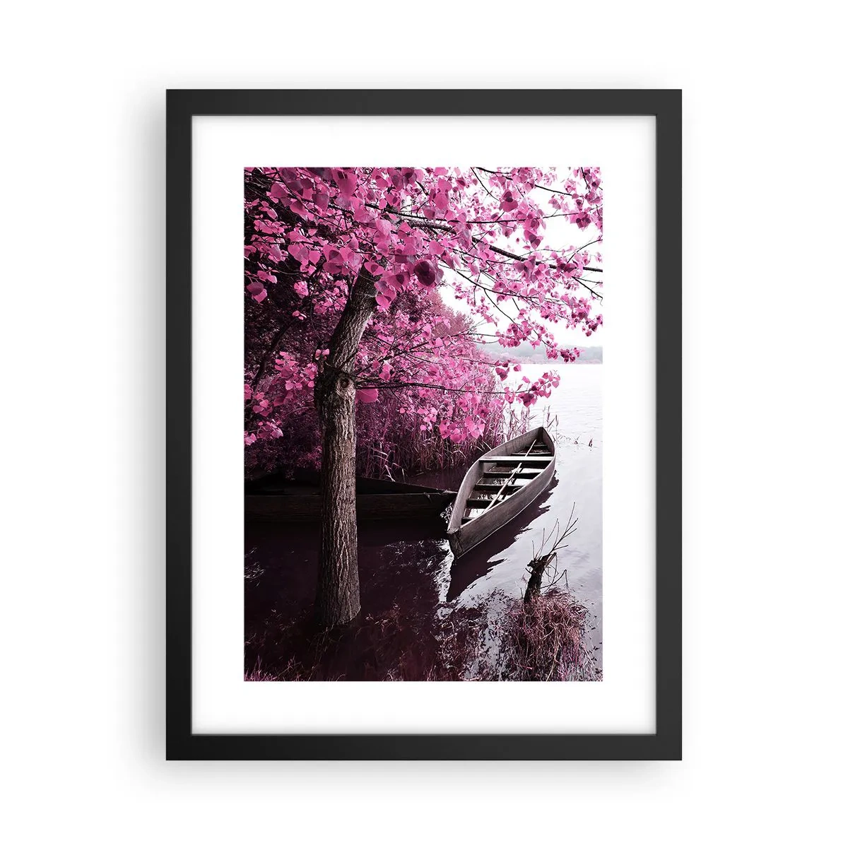 Affisch i svart ram - I rosa tystnad - 30x40 cm