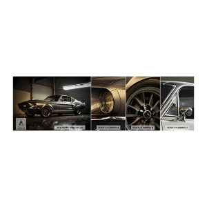 Provbit av fototapet Premium Canvas - Tillbaka till det förflutna - Sportbil, Retro, Klassisk - 100x30 cm