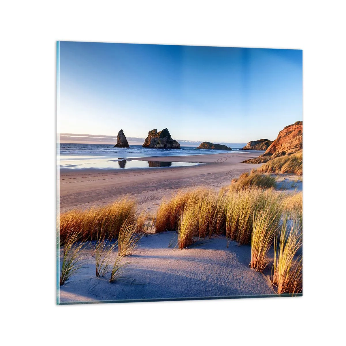 Glastavla - Bild på glas - För fredssökare - 40x40 cm