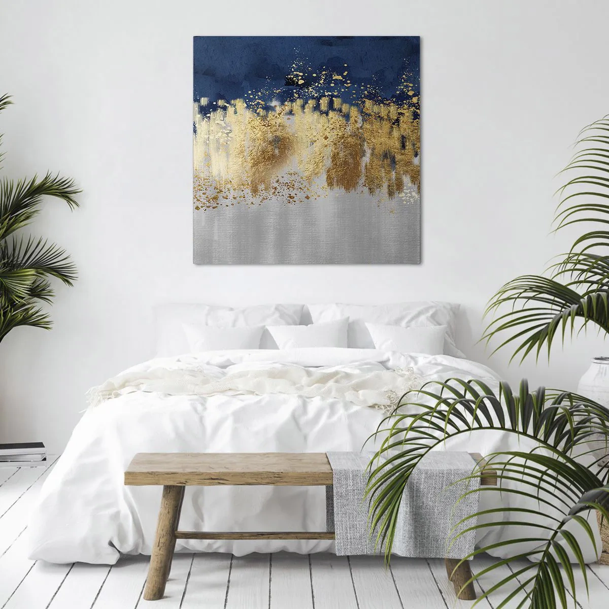 Canvastavla - Bild på duk - Modern komposition med blixt - 60x60 cm