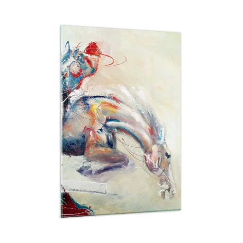Glastavla - Bild på glas - Håll i, vi flyger - 50x70 cm