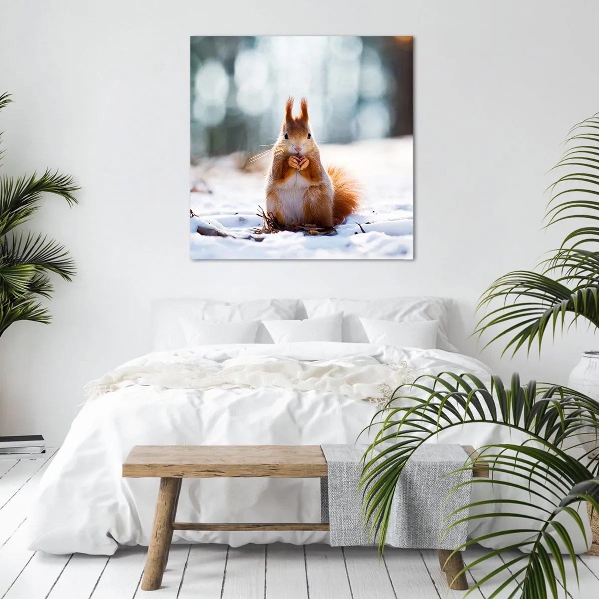 Canvastavla - Bild på duk - Vad glor du på? - 40x40 cm