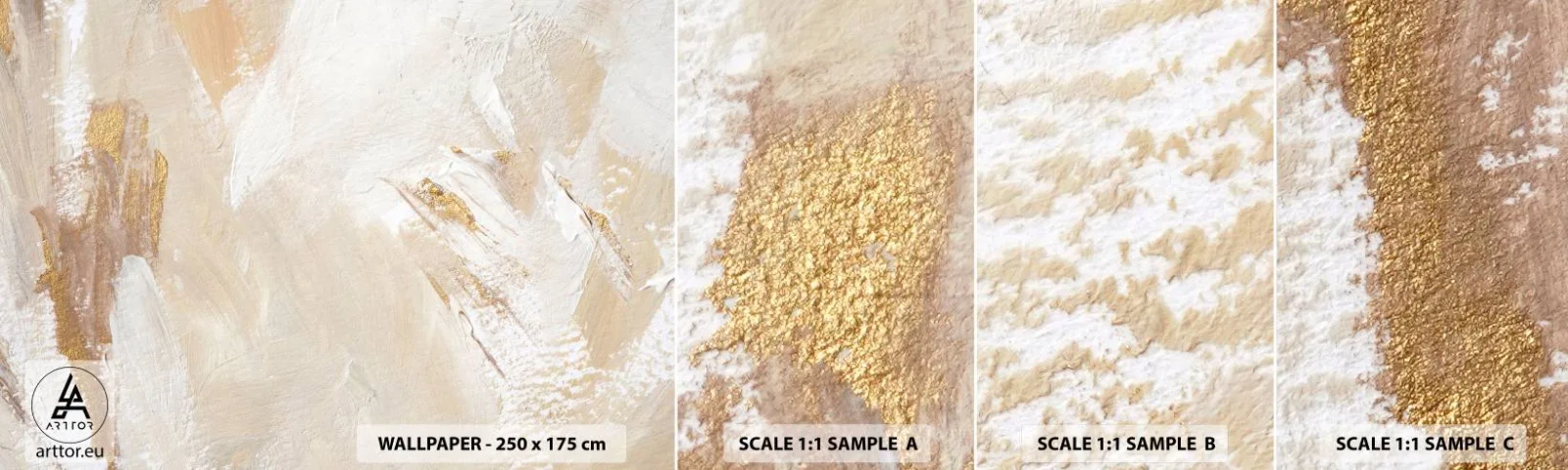 Fototapet Prov Standard Eco - Pastellfärgad komposition - Minimalistisk, Ljus, Bit - 100x30 cm
