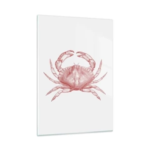 Glastavla - Bild på glas - Krabba över krabbor - 50x70 cm