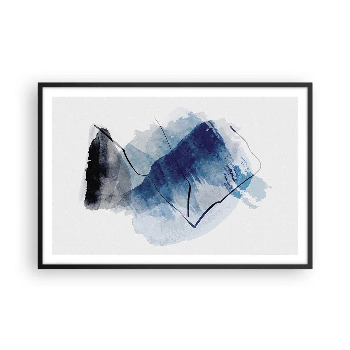 Affisch i svart ram - Isberg - 91x61 cm