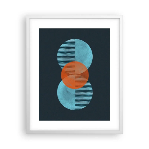 Affisch i vit ram - Symmetrisk komposition - 40x50 cm