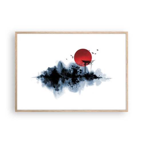 Affisch i ram av ljusek - Japansk utsikt - 100x70 cm