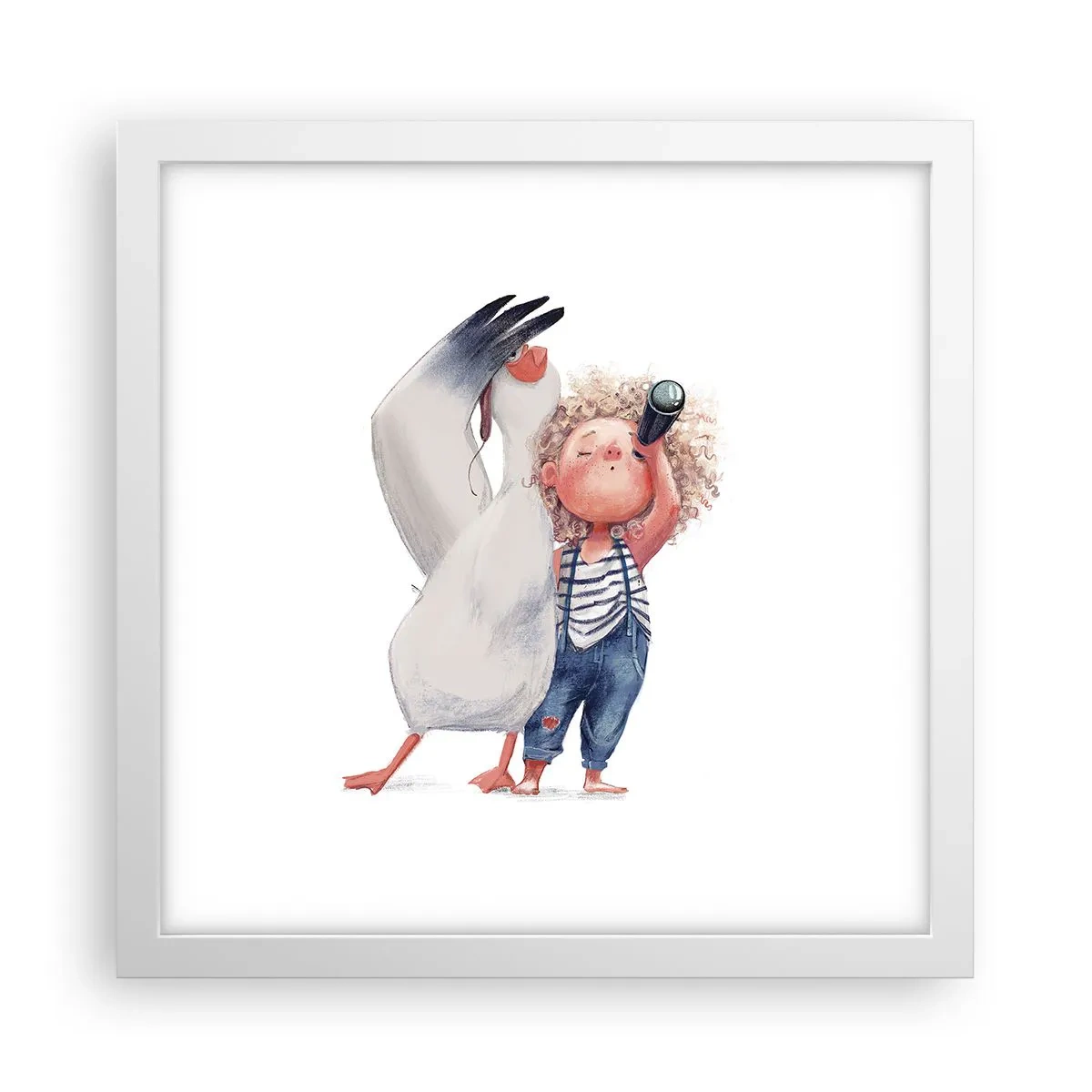 Affisch i vit ram - Stora resans plan - 30x30 cm