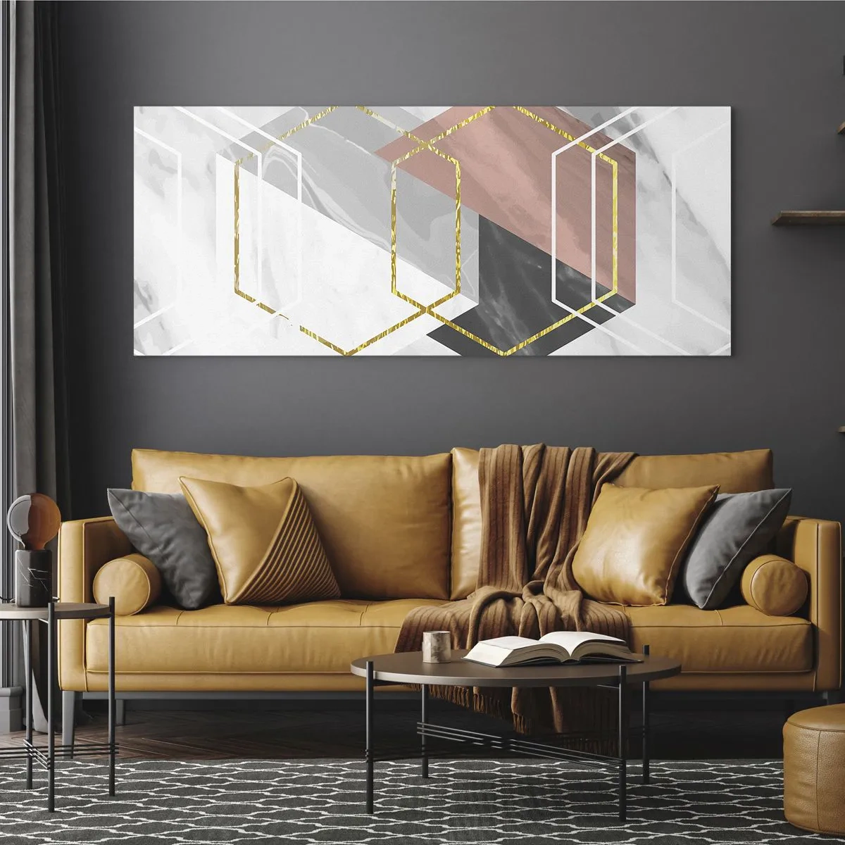 Glastavla - Bild på glas - Kedjekomposition - 120x50 cm