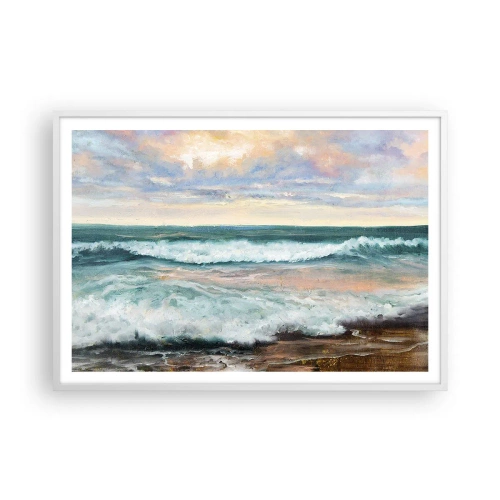 Affisch i vit ram - Här kan du släta ut din själ - 100x70 cm