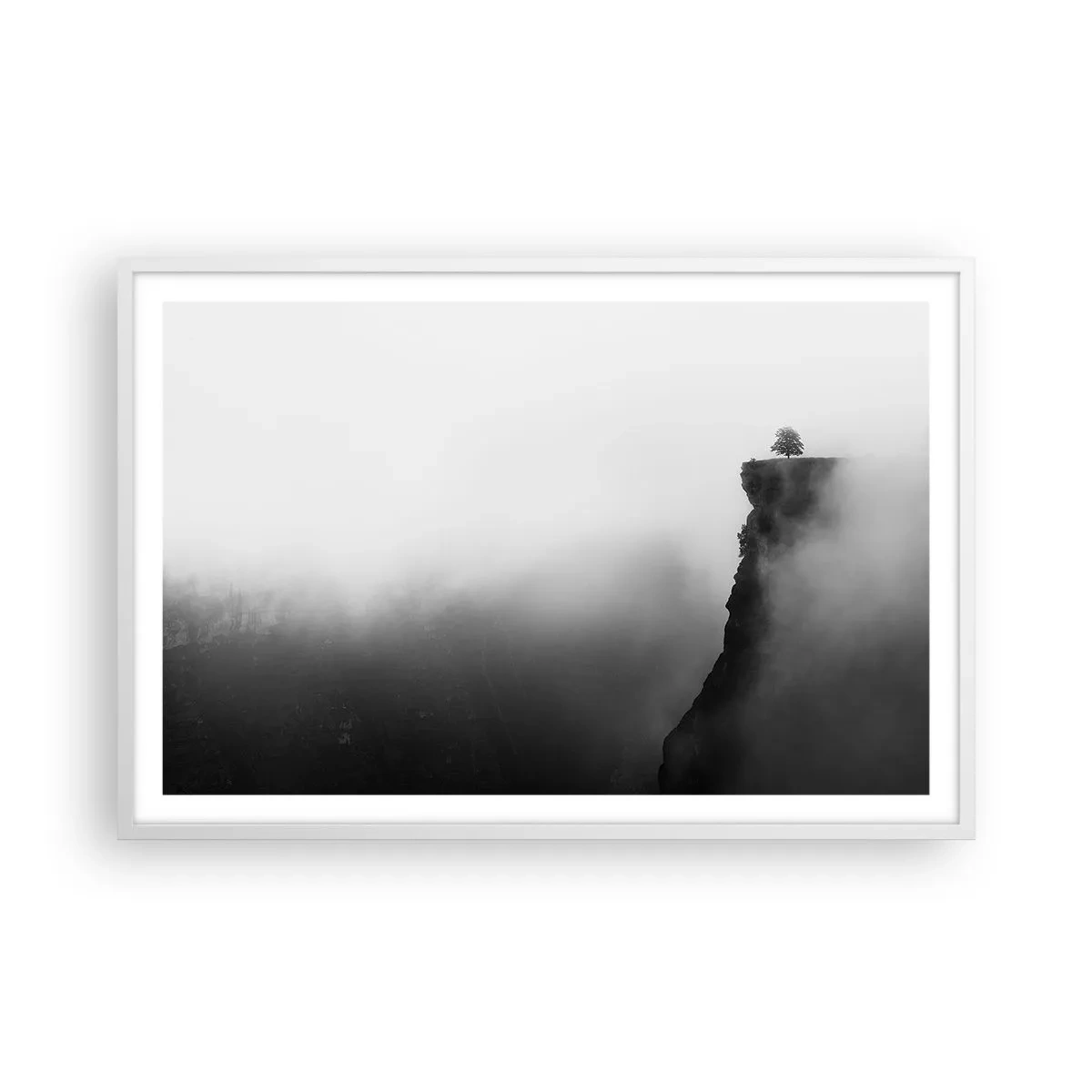 Affisch i vit ram - På världens gräns - 91x61 cm