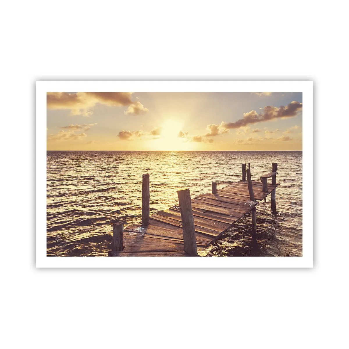 Affisch - Gyllene mildhetslandskap - 91x61 cm