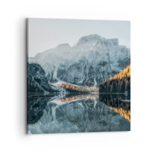 Canvastavla - Bild på duk - Spegellandskap - 70x70 cm