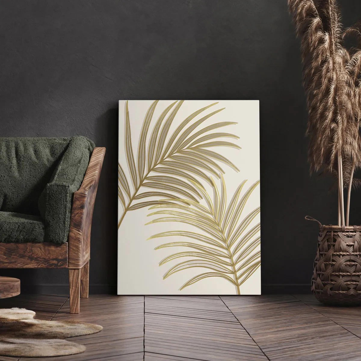 Canvastavla - Bild på duk - Guldpalmen - 50x70 cm