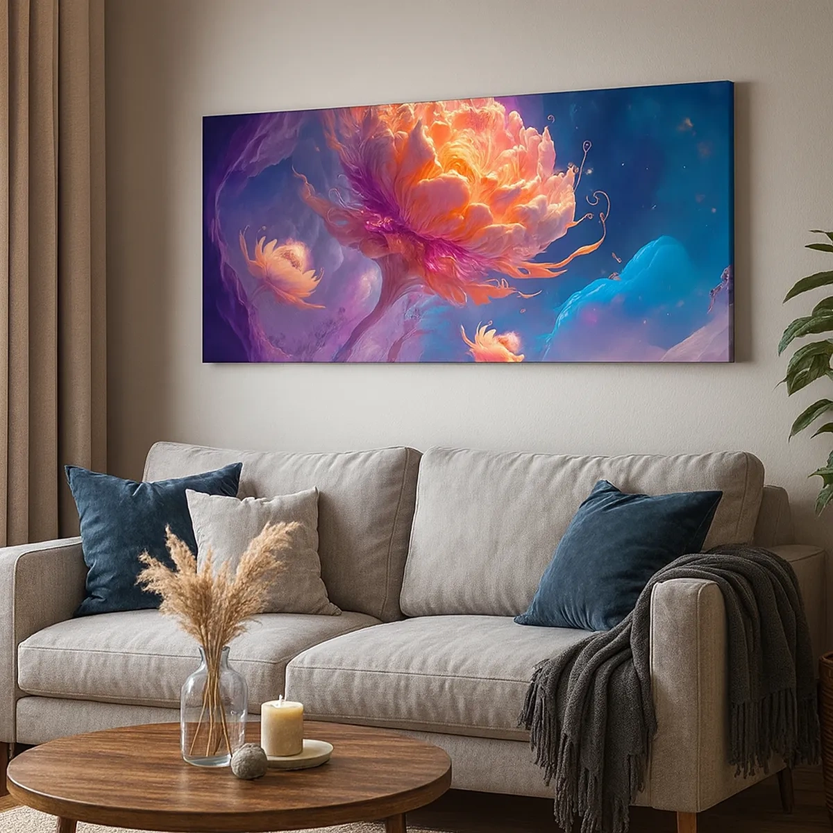 Canvastavla - Bild på duk - En annan värld - 30x30 cm