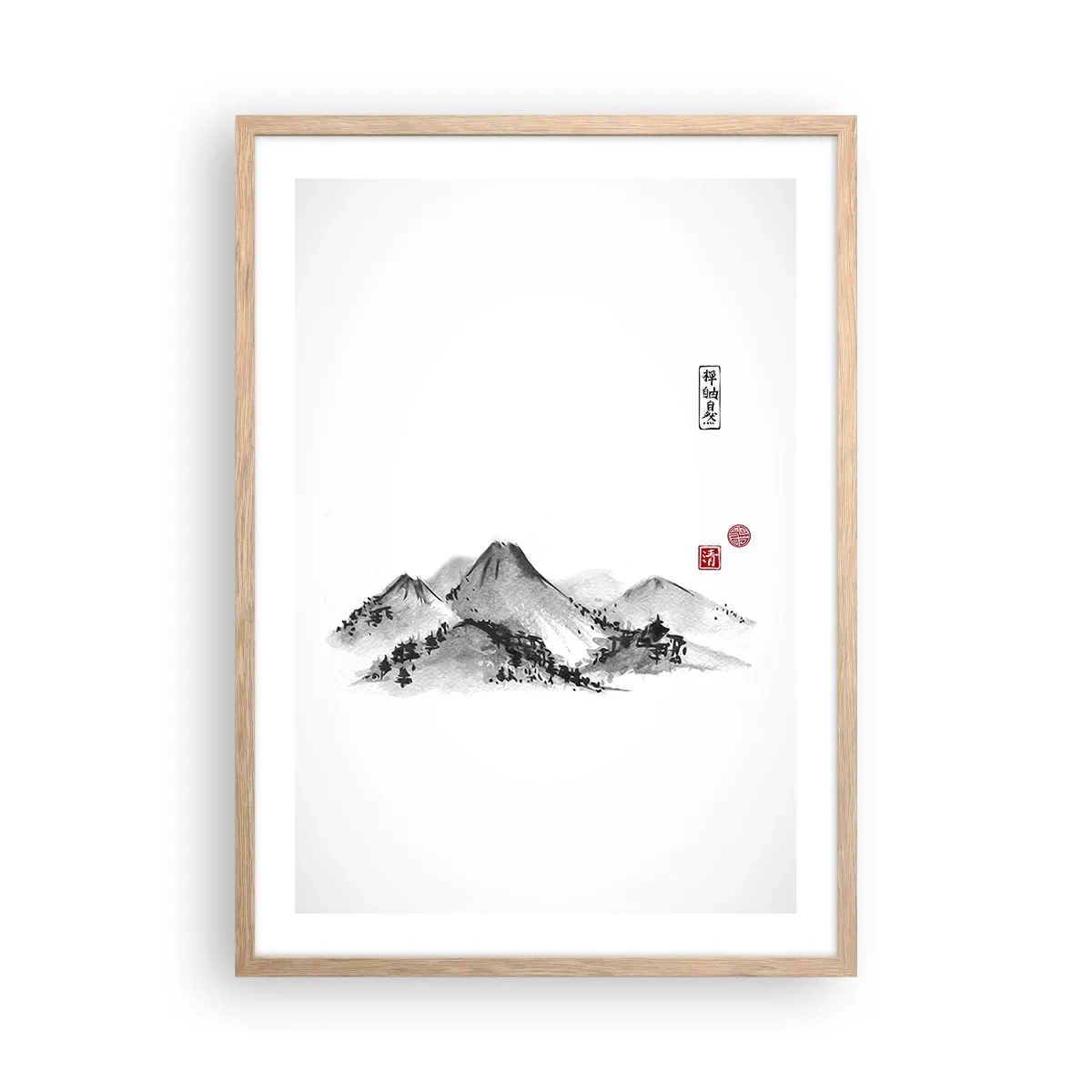 Affisch i ram av ljusek - Bortom fjällen - 50x70 cm