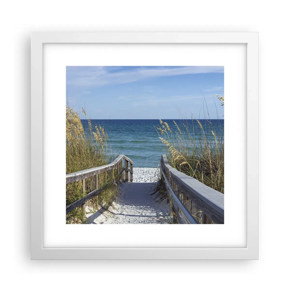 Affisch i vit ram - I solen, i vinden - 30x30 cm