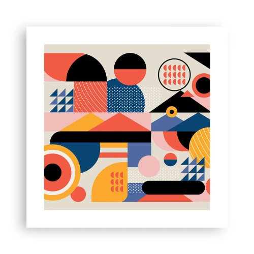 Affisch - Komposition: Lek - 40x40 cm