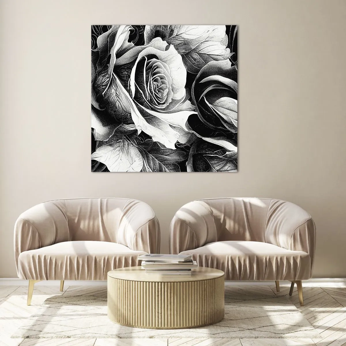 Glastavla - Bild på glas - Alltid drottningen - 70x70 cm