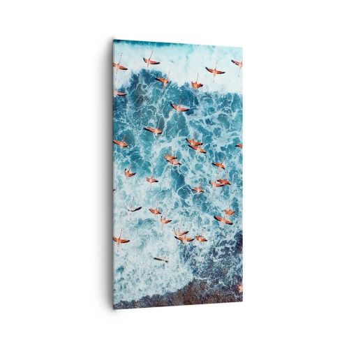 Canvastavla - Bild på duk - Kustparad - 65x120 cm