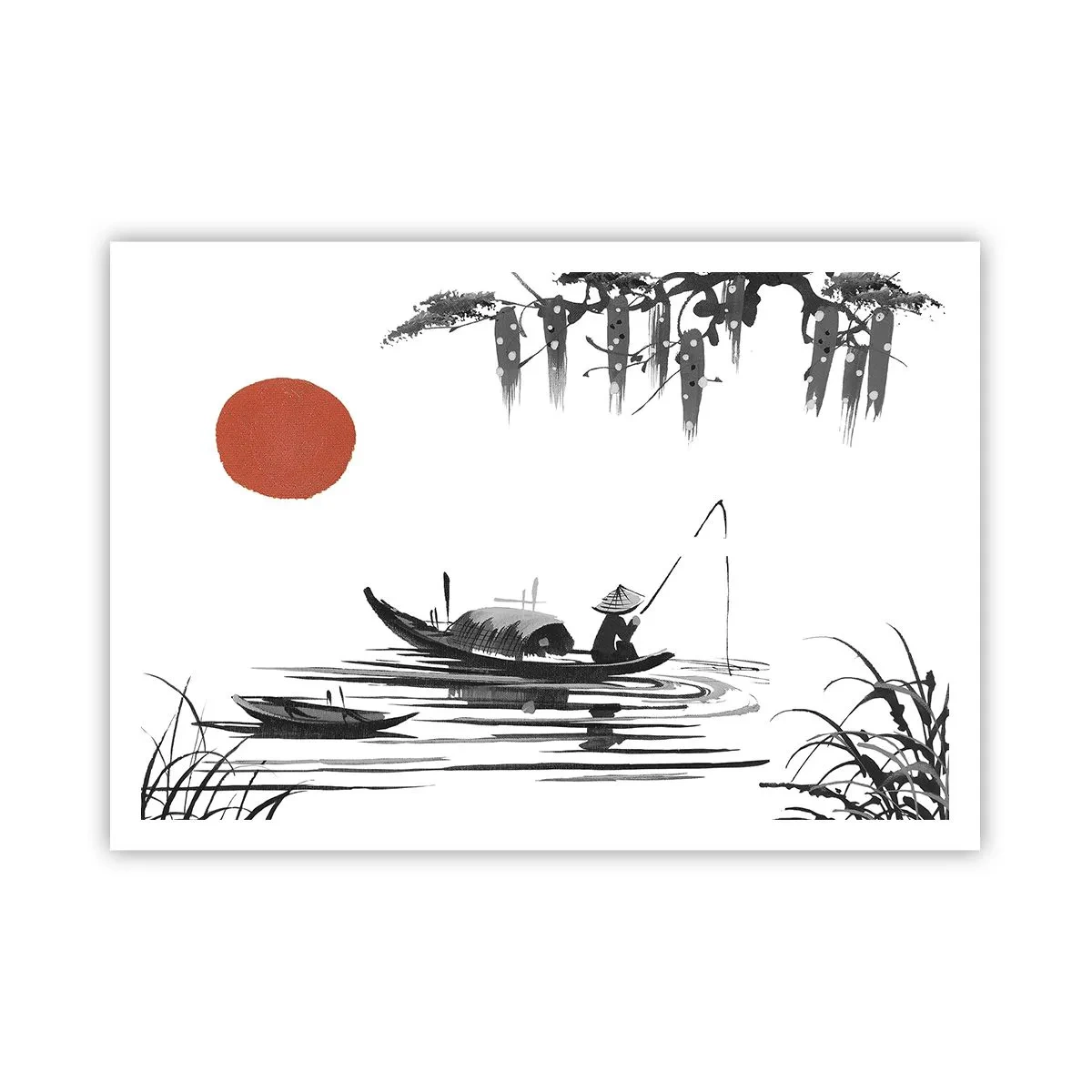 Affisch - Asiatisk eftermiddag - 100x70 cm