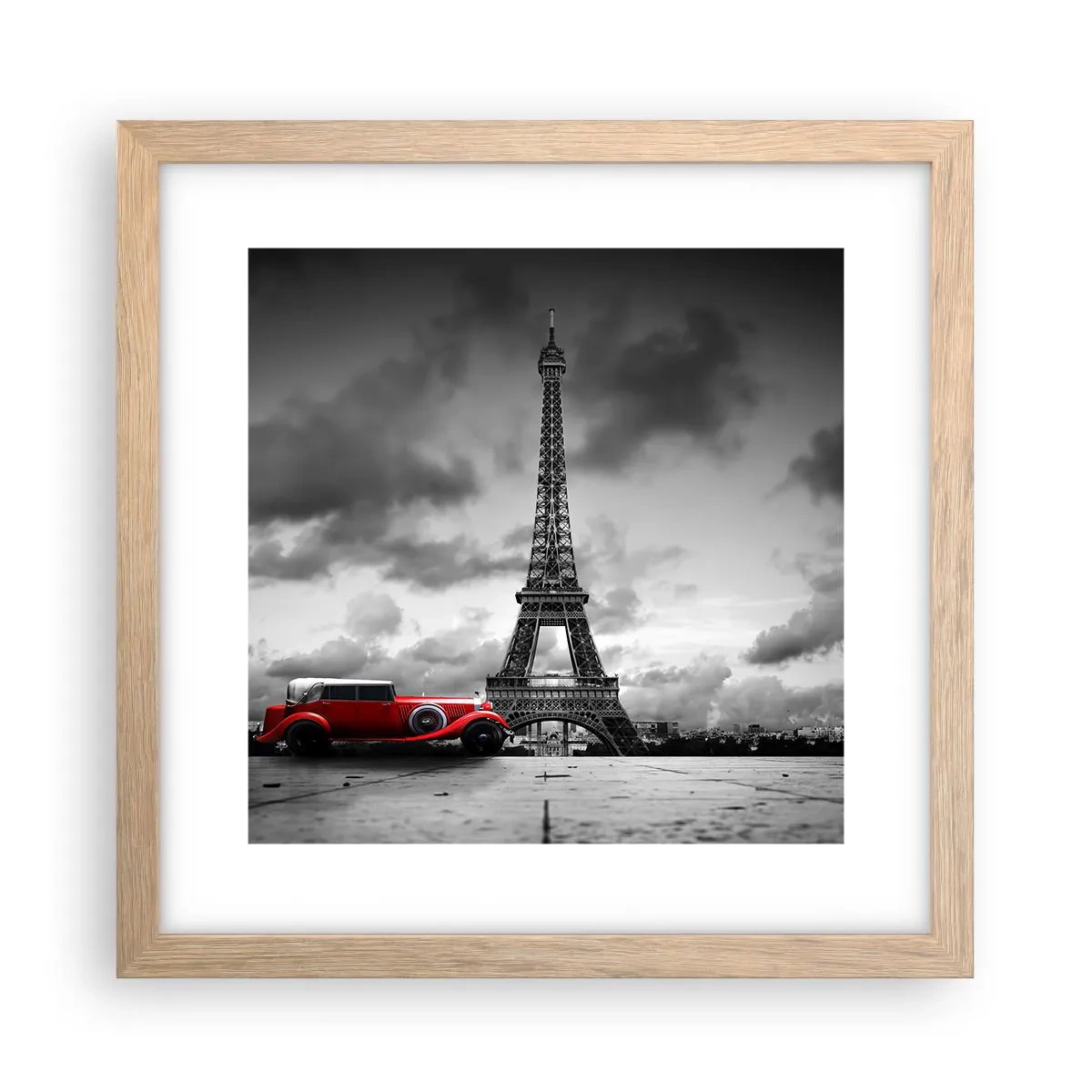 Affisch i ram av ljusek - Inte så länge sedan i Paris - 30x30 cm