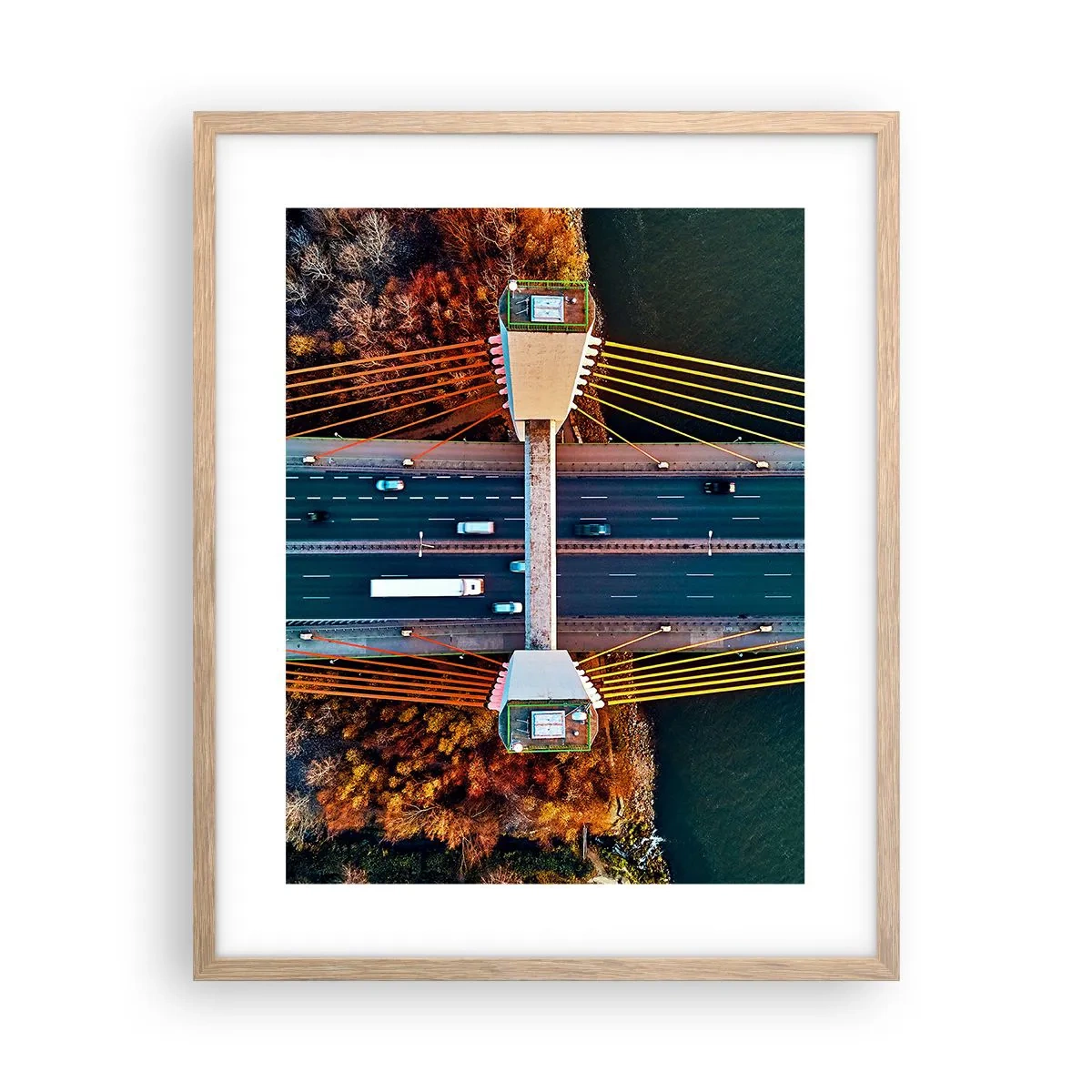 Affisch i ram av ljusek - Bortom vatten, bortom skog - 40x50 cm