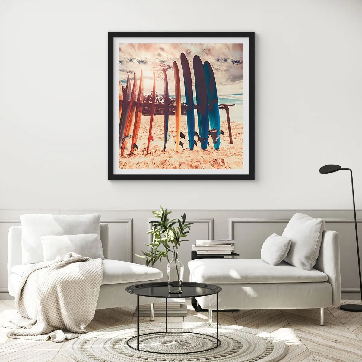 Affisch i svart ram - God natt, vi ses imorgon - 60x60 cm