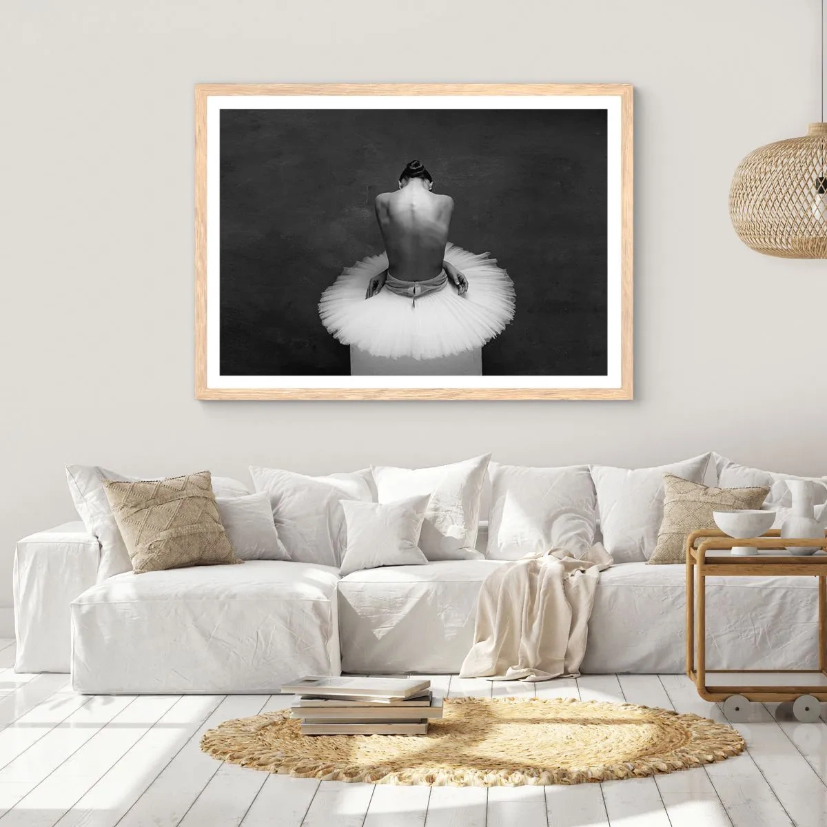 Affisch i ram av ljusek - Hon blommar ut - 100x70 cm