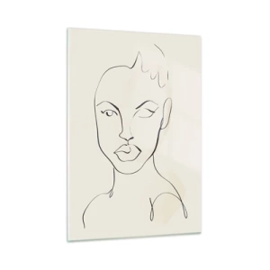 Glastavla - Bild på glas - Sensualitetens kontur - 50x70 cm