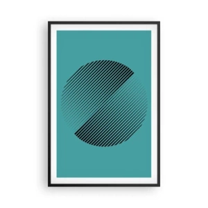 Affisch i svart ram - Cirkeln - en geometrisk variation - 61x91 cm